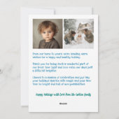 Whimsical Hanukkah Cute Custom Arch 3 PHOTO Feiertagskarte (Rückseite)