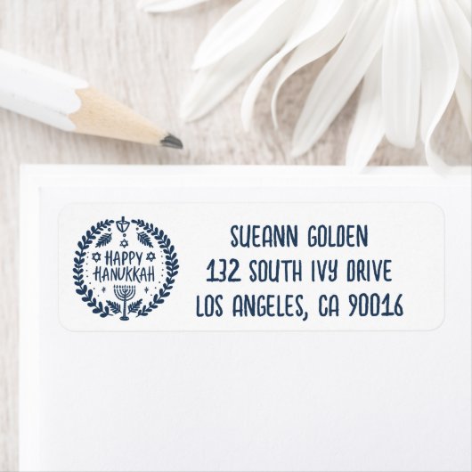 Whimsical Hanukkah Holiday Menorah Custom MAIL (Insitu)