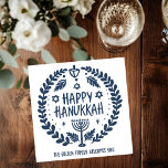 Whimsical Hanukkah Holiday Menorah Dreidel Custom Serviette<br><div class="desc">Perfekte niedliche Hanukkah Party Serviette! Handgemachte Kunst für Sie! Ideal für einen Winter, hanukkah, Feiertag oder andere Veranstaltung. Vollständig anpassbar! Klicken Sie auf "Personalisieren" oben, um den Text zu bearbeiten. Klicken Sie auf "Bearbeiten mit dem Designwerkzeug", um die Schriftart, Farben und Einstellungen anzupassen. (Karo mein Shop auch für alternative Designs)...</div>