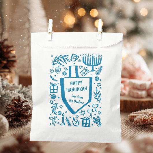 Whimsical Hanukkah Holiday Niedlich Driedel Custom Geschenktütchen