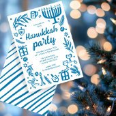 Whimsical Hanukkah Holiday Party Niedlich Custom Einladung