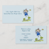 Whimsical Happy Angel Fairy Flying Outside Visitenkarte (Vorne/Hinten)