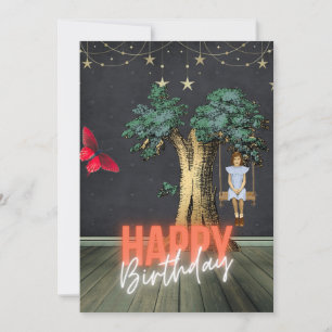 Whimsical Happy Birthday Surreal Altered Art