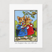 Whimsical Happy Corgi Dog Custom Postkarte (Vorderseite)