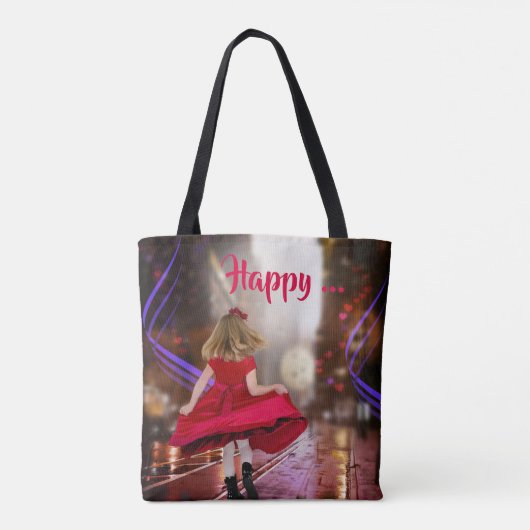 Whimsical Happy Dance Giro Tote Bag Tasche (Rückseite)