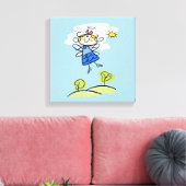 Whimsical Happy Flying Angel Fairy Leinwanddruck (Insitu (Wohnzimmer))