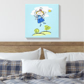 Whimsical Happy Flying Angel Fairy Leinwanddruck (Insitu (Schlafzimmer))