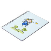Whimsical Happy Flying Angel Fairy Notizblock (Linke Seite)