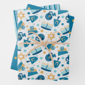 Whimsical Happy Hannukah Coodinating Geschenkpapier Set (Beispiel)