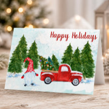 Whimsical Happy Holidays Gnome
