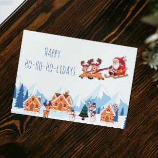 Whimsical Happy Holidays Weihnachten Weihnachten