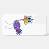 Whimsical Happy Lila Ostrich Case-Mate iPhone Hülle (Rückseite (Horizontal))