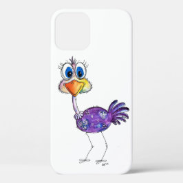 Whimsical Happy Lila Ostrich Case-Mate iPhone Hülle