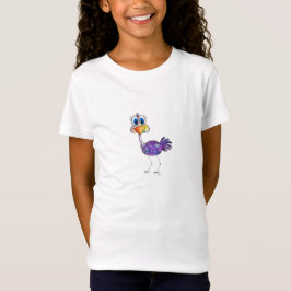 Whimsical Happy Lila Ostrich T-Shirt