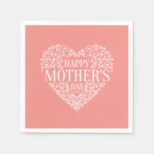 Whimsical Happy Mother's Day Serviette