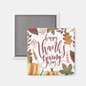 Whimsical Happy Thanksgiving Day | Magnet (Vorderseite/Rückseite)