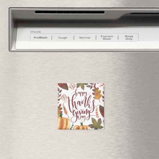 Whimsical Happy Thanksgiving Day | Magnet (In Situ (Geschirrspüler))