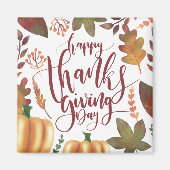 Whimsical Happy Thanksgiving Day | Magnet (Vorne)