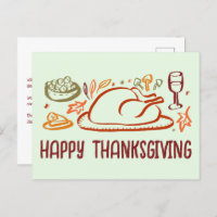 Whimsical Happy Thanksgiving Friendsgiving Custom