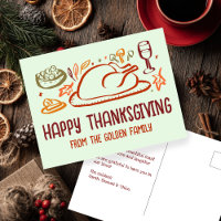 Whimsical Happy Thanksgiving Friendsgiving Custom