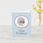 Whimsical Happy Thanksgiving Karte (Gelbe Blume)