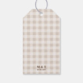 Whimsical Hare Bunnies In Love Wedding Thank You Geschenkanhänger (Rückseite)