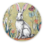 Whimsical Hare Keramikknauf (Vorderseite)