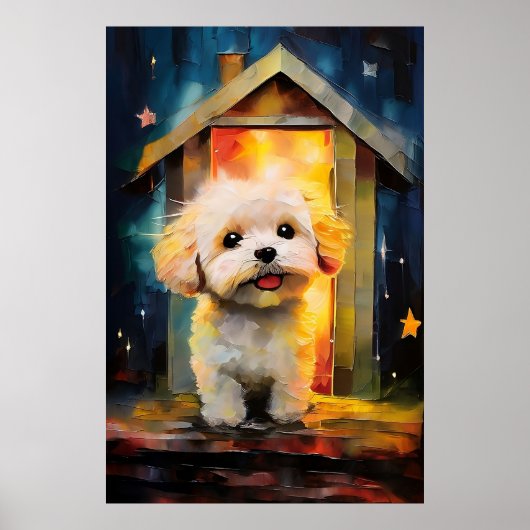 Whimsical Havanese Puppy Dog Poster (Vorne)