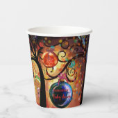 Whimsical "He or She" Elf Gender Reveal Party Pappbecher (Rückseite)