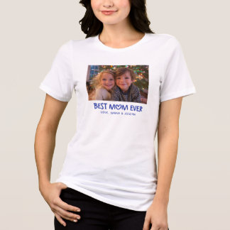 Whimsical Heart Best Mom Ever Holiday Photo Tri-Blend Shirt