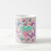 "Whimsical Heart & Butterfly Tasse" Kaffeetasse (Mittel)
