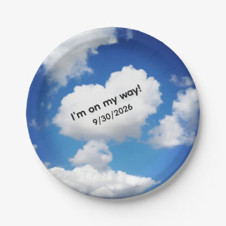 Whimsical Heart Cloud I'm On My Way Baby Shower Pa Pappteller
