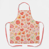 Whimsical Heart Cookie Design in rosa Tönen Schürze (Vorderseite)