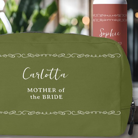 Whimsical Heart Doodle jede Color Wedding Party Waschbeutel