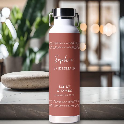 Whimsical Heart Doodle jedes Brautparty Farbe Trinkflasche