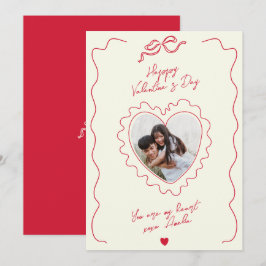 Whimsical Heart Foto-Bogenrahmen Liebe Valentinsta Feiertagskarte