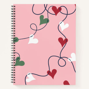 Whimsical Heart Girlande Notizbuch 