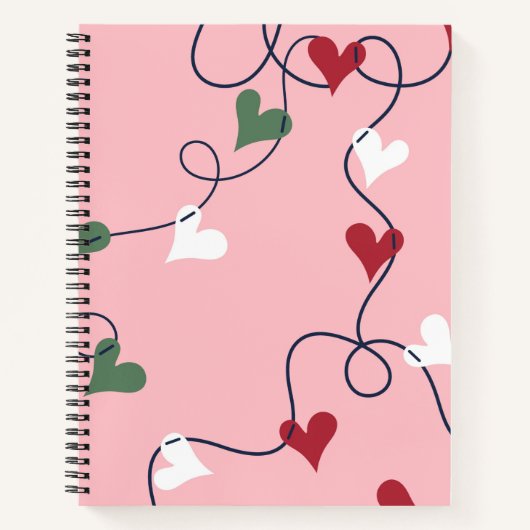 Whimsical Heart Girlande Notizbuch (Vorderseite)