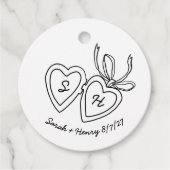 Whimsical Heart Locket Doodle Sketch Modern CUSTOM Geschenkanhänger (Vorderseite)