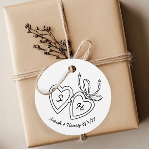 Whimsical Heart Locket Doodle Sketch Modern CUSTOM Geschenkanhänger