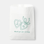 Whimsical Heart Locket Doodle Sketch Modern CUSTOM Geschenktütchen (Vorderseite)