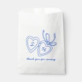 Whimsical Heart Locket Doodle Sketch Modern CUSTOM Geschenktütchen (Vorderseite)