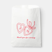 Whimsical Heart Locket Doodle Sketch Modern CUSTOM Geschenktütchen (Vorderseite)