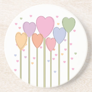 Whimsical Heart Lollipops Getränkeuntersetzer