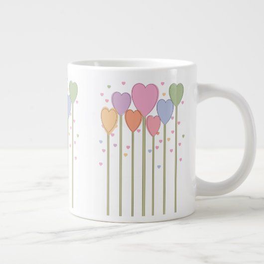 Whimsical Heart Lollipops Jumbo-Tasse (Rechts)