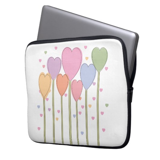 Whimsical Heart Lollipops Laptopschutzhülle (Vorderseite Links)