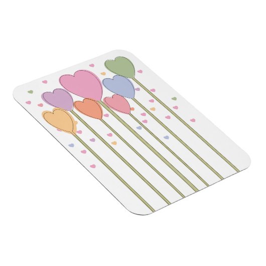 Whimsical Heart Lollipops Magnet (Rechte Seite)