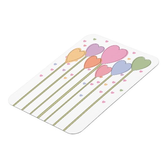 Whimsical Heart Lollipops Magnet (Linke Seite)