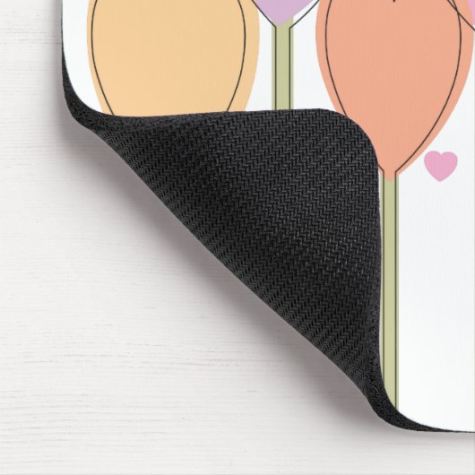 Whimsical Heart Lollipops Mousepad (Ecke)
