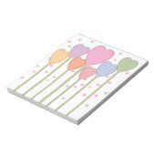 Whimsical Heart Lollipops Notizblock (Rotiert)